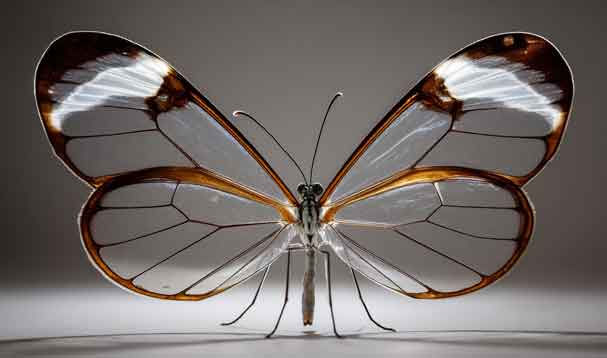 macro shot of transparent nanostructural wing membranes