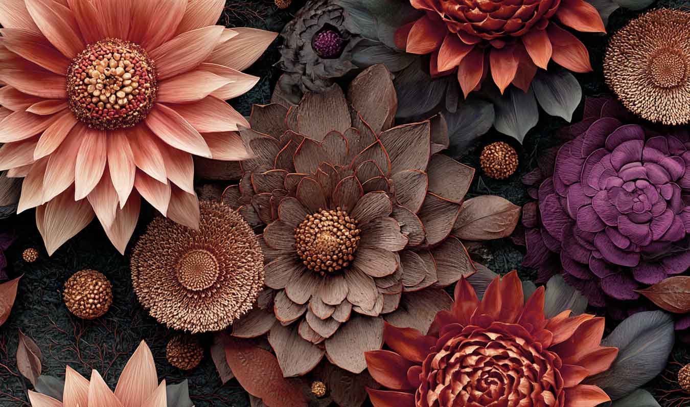 colorful boho flower mandala collage
