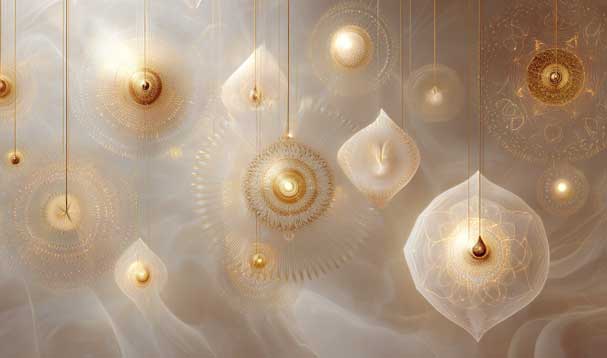 abstract floating etheral mandalic seed form