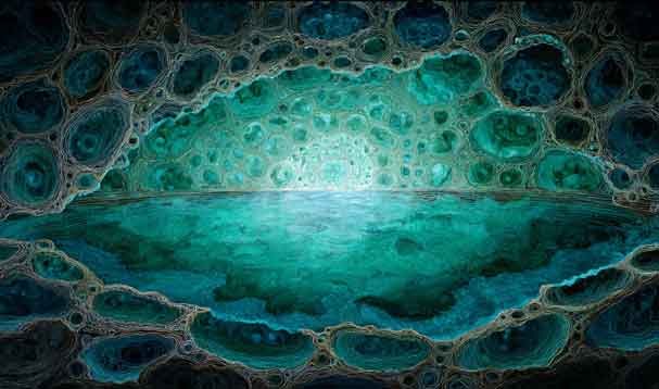 growing underground aquifer pool in mandala cave