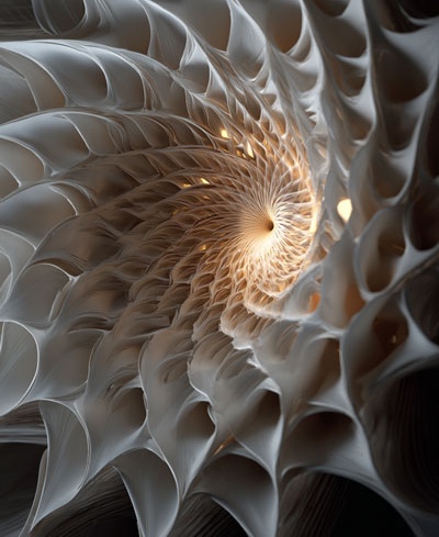 ivory cartilage fractal mandalic flower