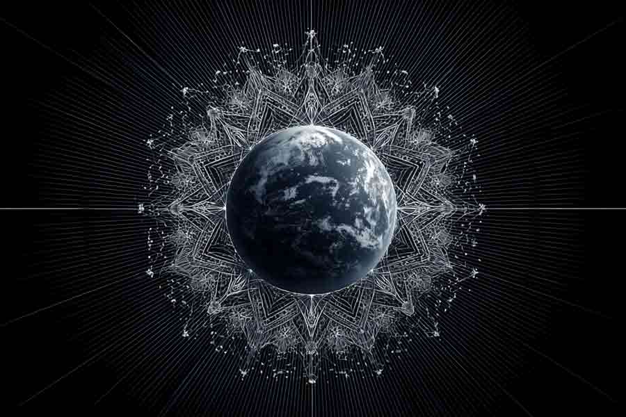 signal symbiosis of circuitry and earth in deep space